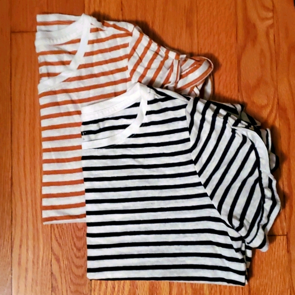 Stripe Ruffle Sleeve Tee Bundle